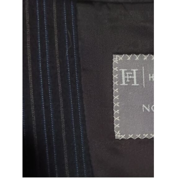 Hickey Freeman Madison 44L Blazer Black Multi-Stripe Loro Piana Super 130s Wool - Picture 5 of 10